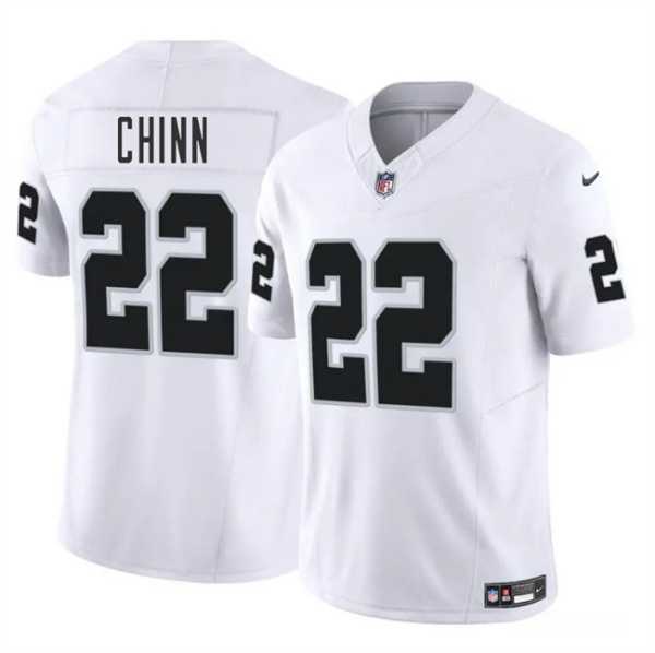 Men & Women & Youth Las Vegas Raiders #22 Jeremy Chinn White 2025 F.U.S.E. Vapor Stitched Jersey->las vegas raiders->NFL Jersey